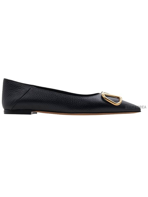 Women's V Logo Flats Black - VALENTINO - BALAAN 3