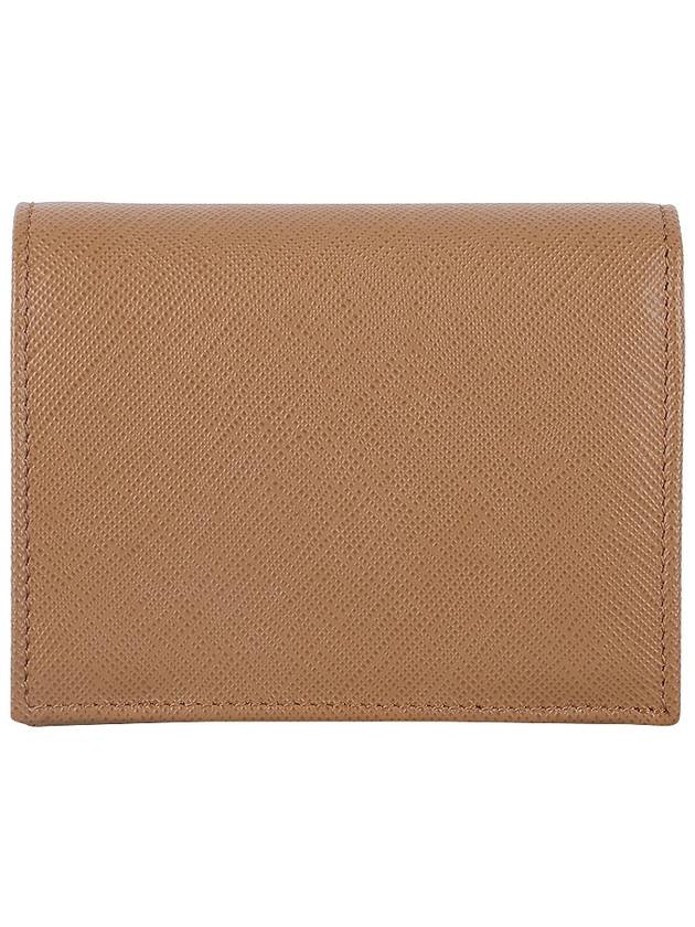 Gold Hardware Triangle Logo Saffiano Half Wallet Caramel - PRADA - BALAAN 5