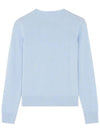 Double Fox Head Patch Round Neck Cardigan Pale Blue - MAISON KITSUNE - BALAAN 4