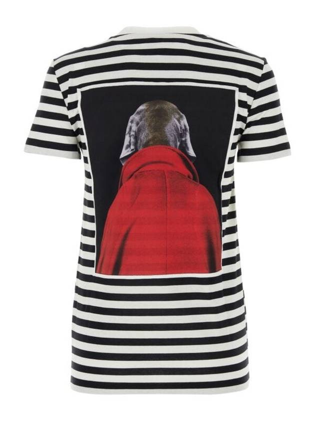 Rosso Striped Cotton Short Sleeve T-Shirt - MAX MARA - BALAAN 3