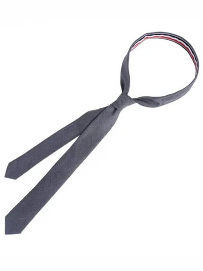 Super 120S Twill Tie Grey - THOM BROWNE - BALAAN 2