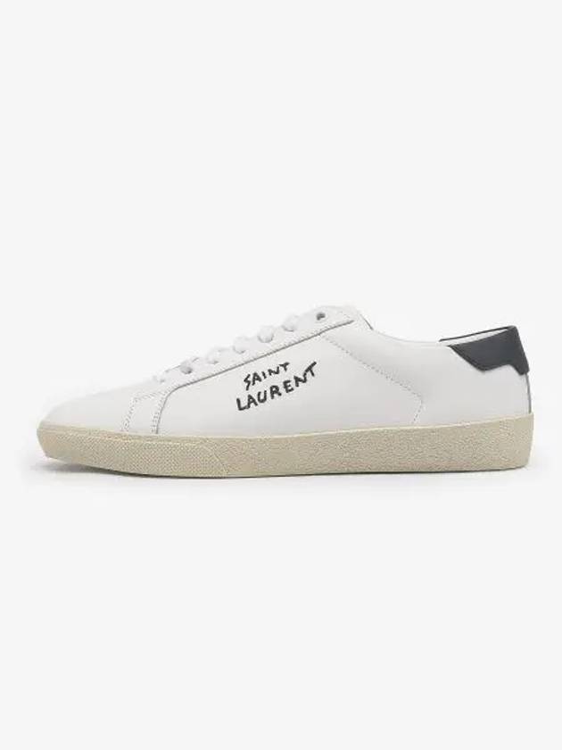 Court Classic SL 06 Leather Low Top Sneakers White - SAINT LAURENT - BALAAN 2