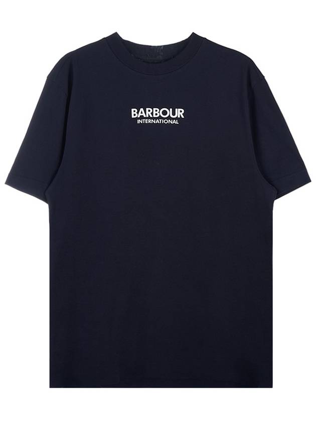 Formula Logo Print Short Sleeve T-Shirt Blue - BARBOUR - BALAAN 10