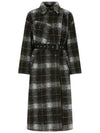 Double Breasted Check Coat MA1221 22A012E 02AN - ISABEL MARANT - BALAAN 2