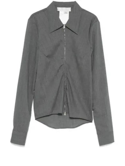 Slim Zip Wool Shirt Grey - OUR LEGACY - BALAAN 2