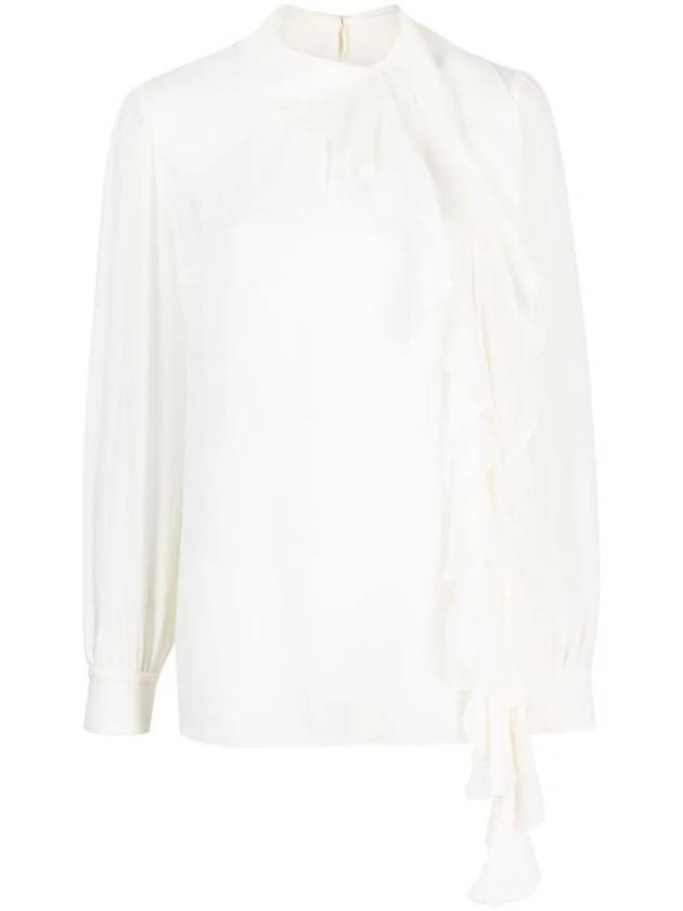 frill trimmed silk blouse F779KTFU1AR - DOLCE&GABBANA - BALAAN 1