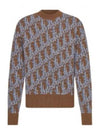 Oblique Wool Jacquard Knit Top Blue Brown - DIOR - BALAAN 2