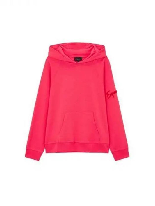 Women s Kangaroo Pocket Hooded Sweatshirt Dark Pink 270475 - EMPORIO ARMANI - BALAAN 1