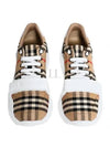 Vintage Check And Leather Sneakers White Archive Beige - BURBERRY - BALAAN 2