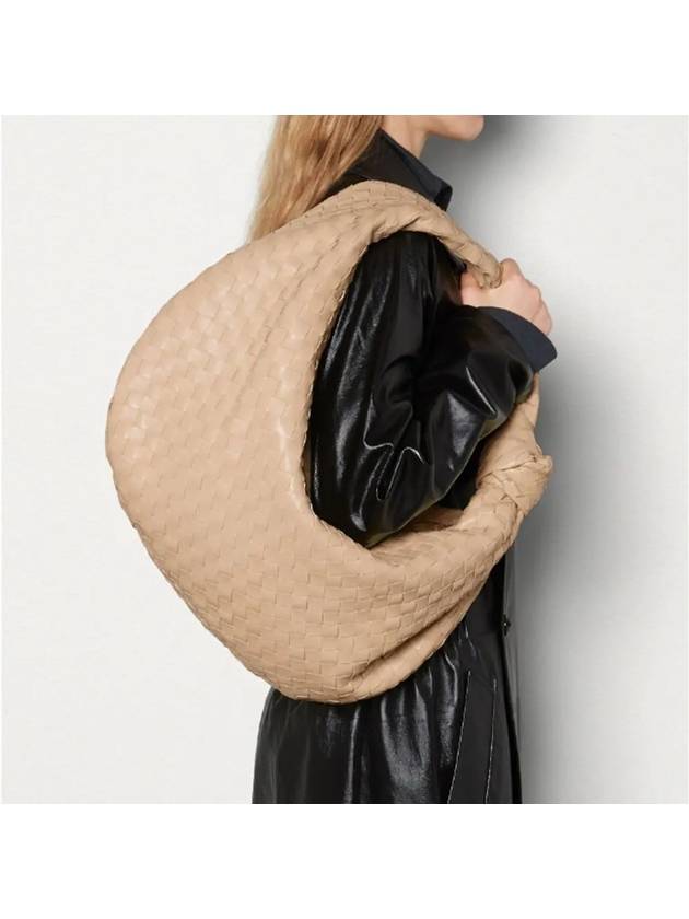 Jodi Knot Intrecciato Leather Tote Bag Beige - BOTTEGA VENETA - BALAAN 3