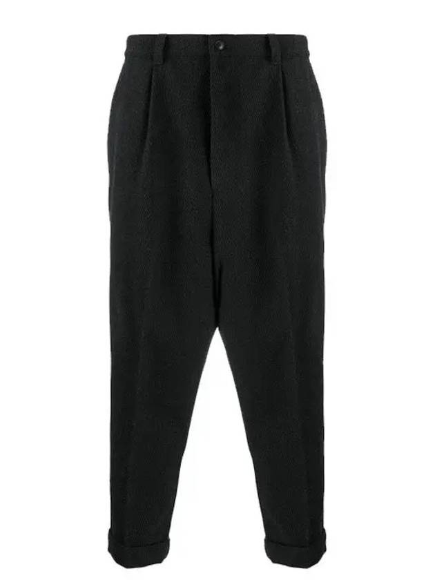 Cuffs Corduroy Straight Pants Black - AMI - BALAAN 2