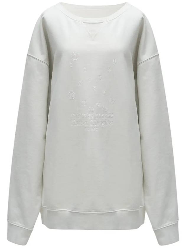 Numbering Logo Cotton Sweatshirt White - MAISON MARGIELA - BALAAN 3