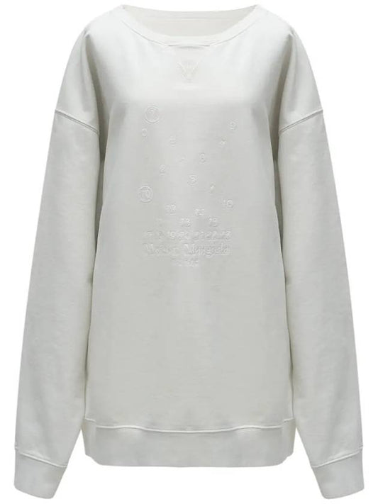 Numbering Logo Cotton Sweatshirt White - MAISON MARGIELA - BALAAN 2