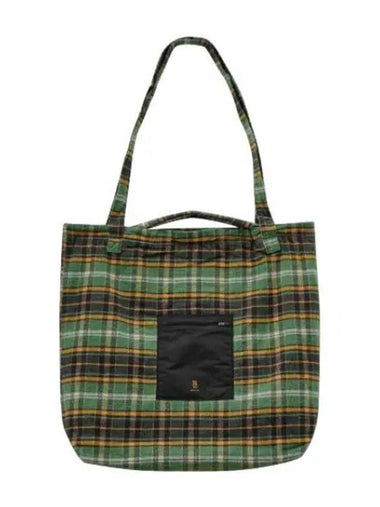 Large check pattern tote bag green - R13 - BALAAN 1