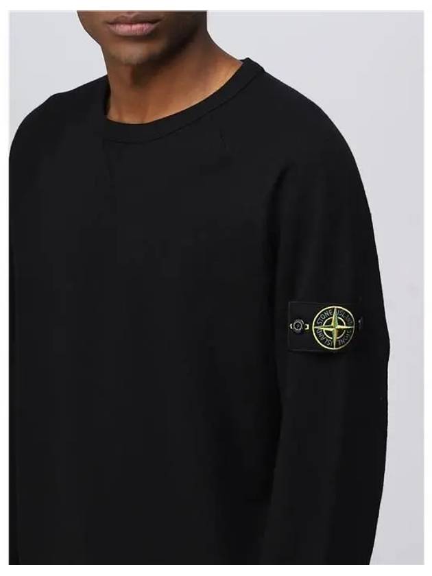 OLD Treatment Wappen Patch Crew Neck Sweatshirt Black - STONE ISLAND - BALAAN 3