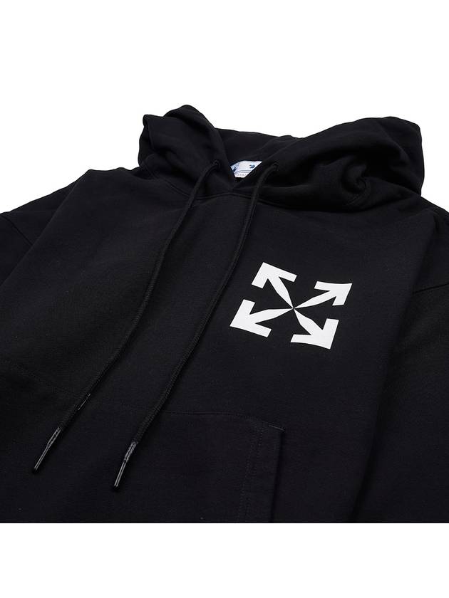 Arrow Logo Print Hoodie Black - OFF WHITE - BALAAN 4