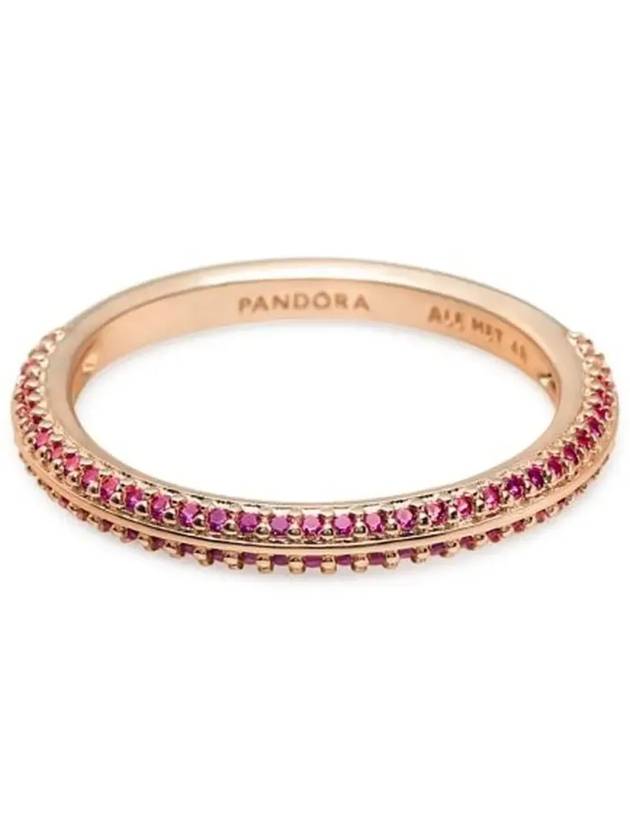 Me Red Pave Ring Rose Gold - PANDORA - BALAAN 4