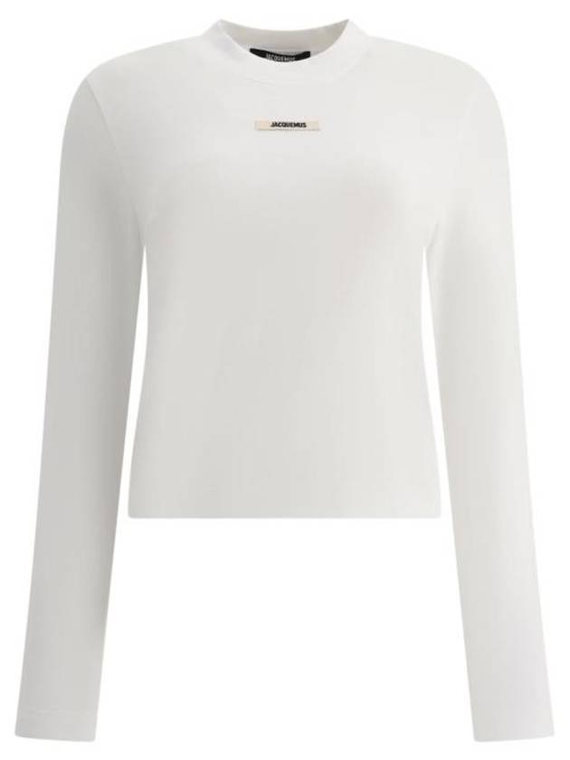 Le Gros Grain Manches Long Sleeve T-Shirt White - JACQUEMUS - BALAAN 2