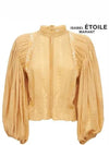 Women's Jassie Puff Sleeve Blouse Honey - ISABEL MARANT ETOILE - BALAAN 3