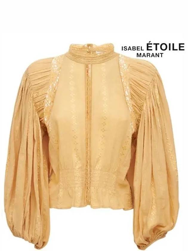 Women's Jessie Puff Sleeve Blouse Honey - ISABEL MARANT ETOILE - BALAAN.