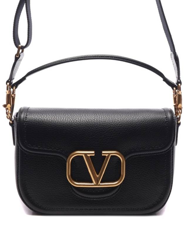 All Time Grained Calfskin Shoulder Bag Black - VALENTINO - BALAAN 3