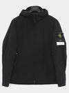 Compass Badge Hooded Jacket Black - STONE ISLAND - BALAAN 4