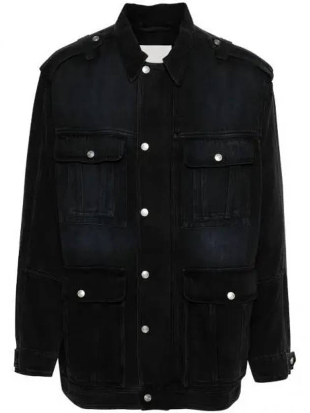 Taho Jumper Denim Jacket Faded Black - ISABEL MARANT - BALAAN 2