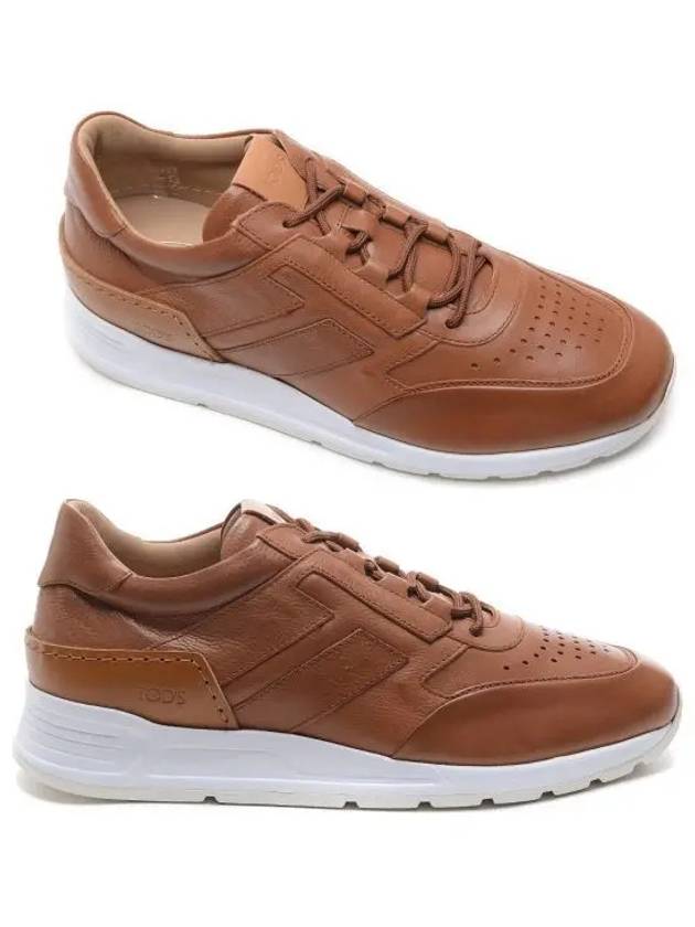 Men's Leather Low Top Sneakers Brown - TOD'S - BALAAN 2