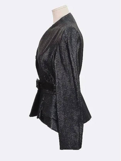 0E21211C1306 Black color cotton blend belted women s jacket - DIOR - BALAAN 2