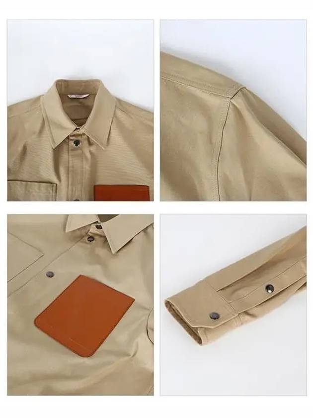 Cotton Long Sleeve Shirt Beige - VALENTINO - BALAAN 5