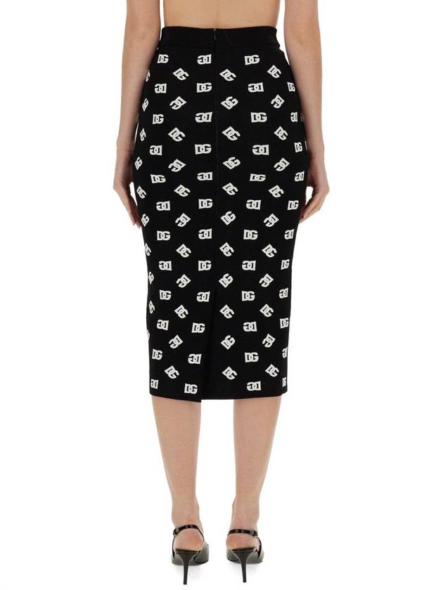 logo jacquard knit midi skirt FXO02TJAIK3 - DOLCE&GABBANA - BALAAN 4