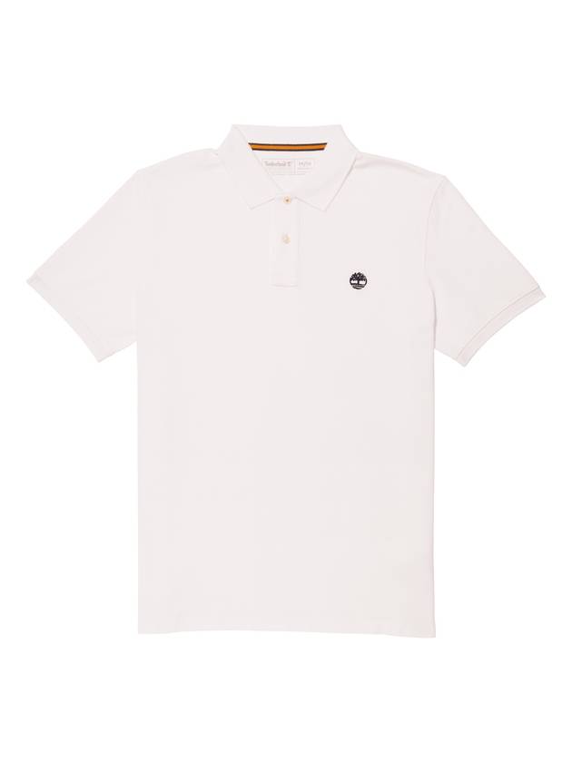 Men's Millers River Pique Polo Shirt White - TIMBERLAND - BALAAN 1