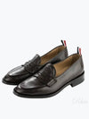 Grosgrain Loop Trim Loafers Brown - THOM BROWNE - BALAAN 2