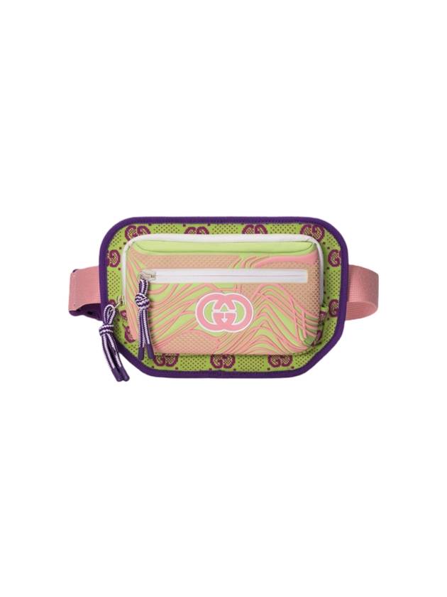 Gucci GG Nylon Belt Bag Green Multicolor Nylon - GUCCI - BALAAN 1