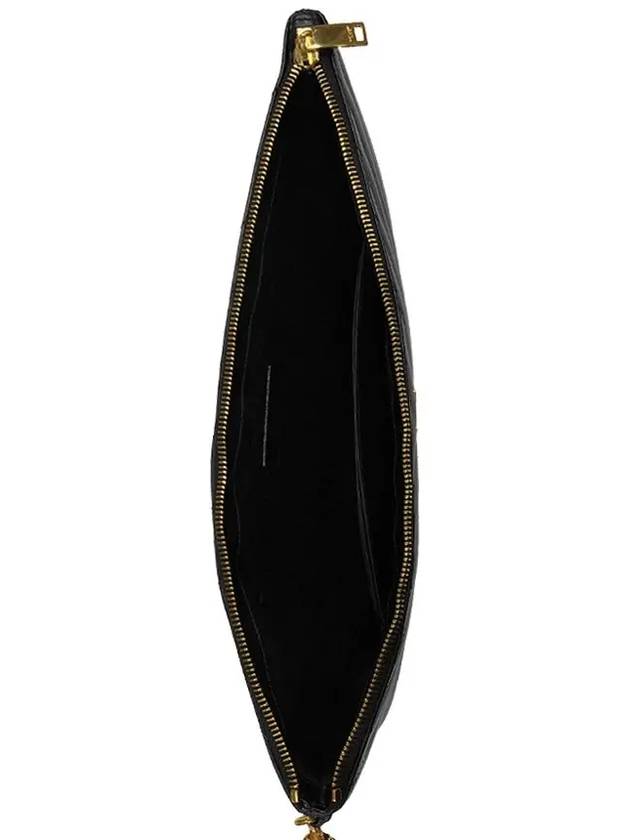 Gold Monogram Matelasse Clutch Bag Black - SAINT LAURENT - BALAAN 7