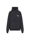 Embroidered Logo Cotton Hoodie Grey - BALENCIAGA - BALAAN 2