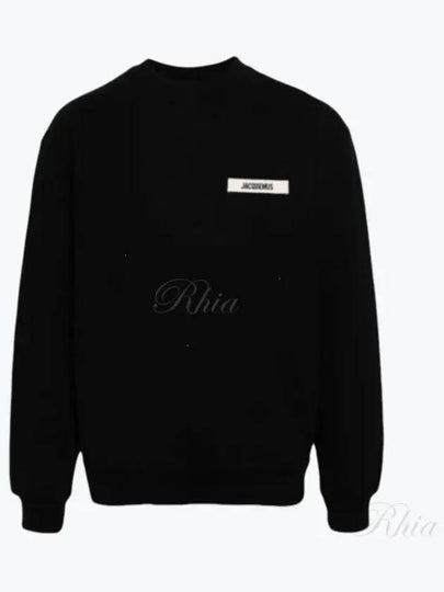 Le Gros Grain Logo Sweatshirt Black - JACQUEMUS - BALAAN 2