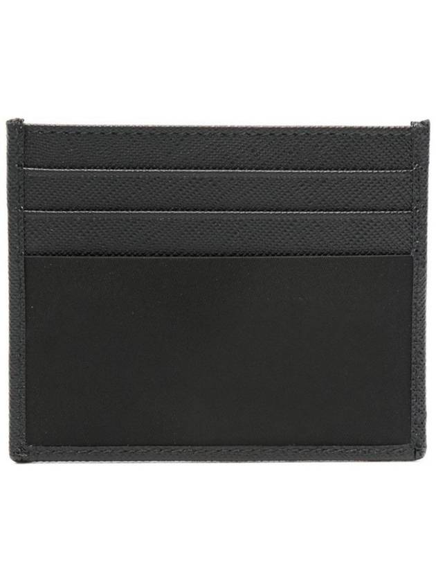 Re-Nylon Saffiano Leather Card Wallet Black - PRADA - BALAAN 3