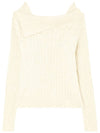 Off shoulder slim ribbed knit Ivory - THE GREEN LAB - BALAAN 10