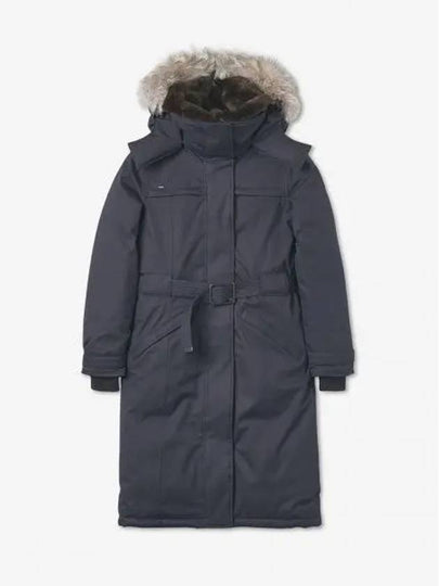 Women's Shera Hood Long Parka Navy - NOBIS - BALAAN 2