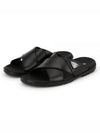 Crisscross Leather Slide Slippers Black - PRADA - BALAAN 2