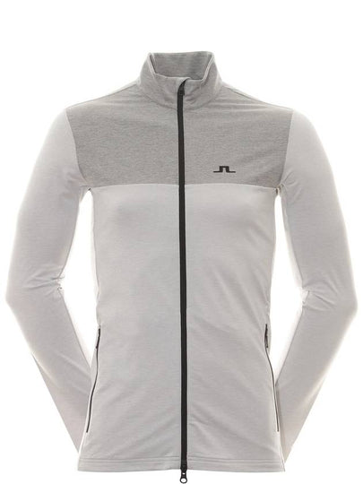 Banks Mid Layer Zip-Up Jacket Light Grey Melange - J.LINDEBERG - BALAAN 2