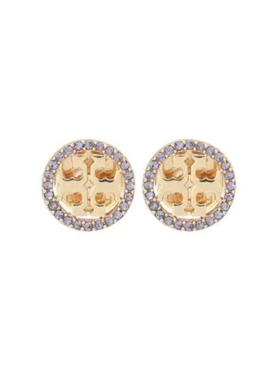 Miller Crystal Stud Earrings Gold - TORY BURCH - BALAAN 2