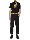 Embroidered Medusa Short Sleeve T-Shirt Black - VERSACE - BALAAN 7