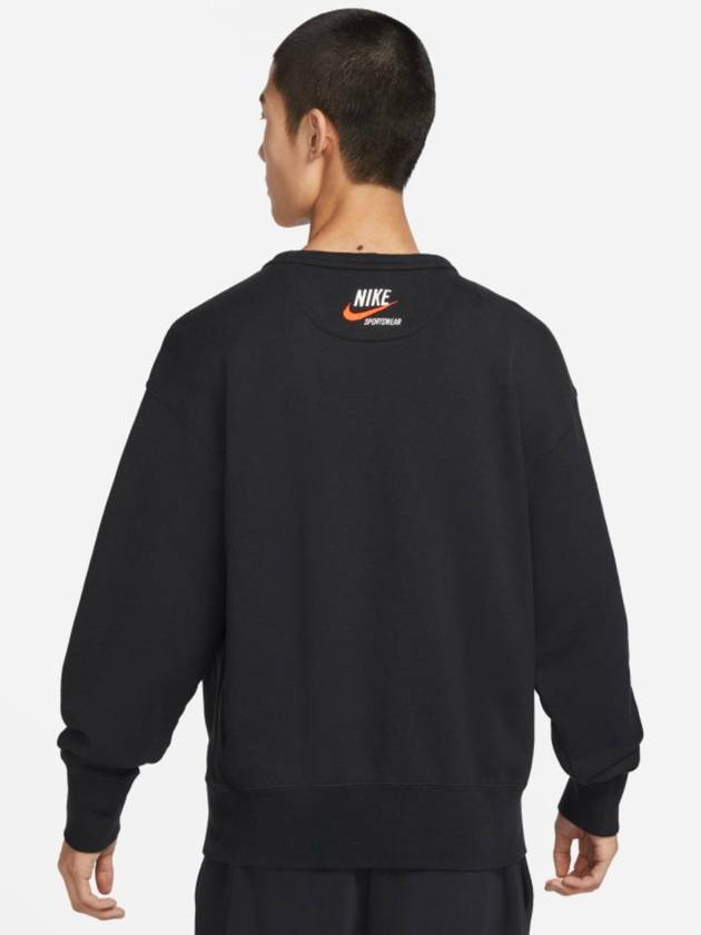 NSW Trend Fleece Crew Sweatshirt Black - NIKE - BALAAN 3