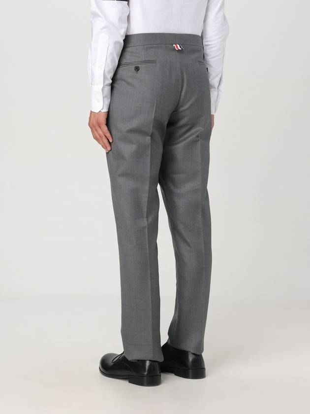 Low Rise Side Tab Wool Slacks Grey - THOM BROWNE - BALAAN 4