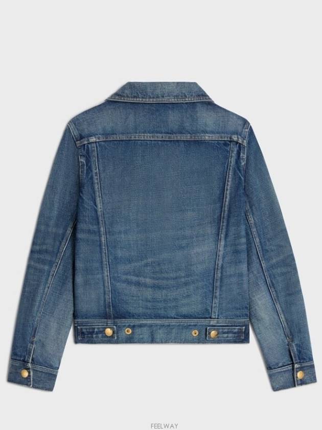 Trucker Denim Jacket Blue - CELINE - BALAAN 4