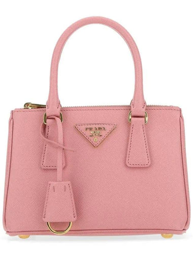 Galleria Saffiano Leather Mini Tote Bag Petal Pink - PRADA - BALAAN 1