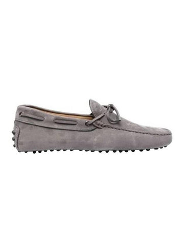 Gommino Nubuck Driving Shoes Grey - TOD'S - BALAAN 1