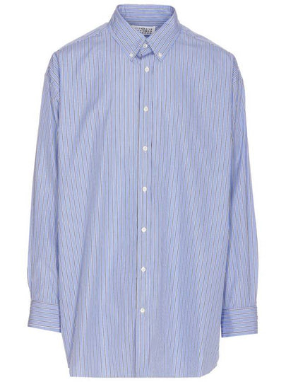 Oxford Long Sleeve Shirt Blue - MAISON MARGIELA - BALAAN 2